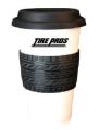 Cermaic mug with silicon tire sleeve