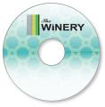 Étiquettes pour coupe à vin en plastique blanc .015 forme standard 2.7" dia. impression quadrichromie haute résolution et vernis avec surface d'écriture effaçable