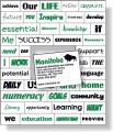 .020 Magnetic Word Set / 44 Pieces (3.5" x 4.125") Screen-printed