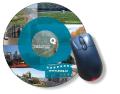 Slimline Mousemats™ with clear textured vinyl front & repositionable non-skid back / Round (7.85" dia.) Four colour process
