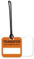 .020 White Gloss Vinyl Plastic Custom Luggage Tag, up to 7 sq/in / loop attached, Four colour process