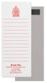 50 Sheet Magnetic Note Pads (2.75" x 7") 1 Standard Colour - Medium Red
