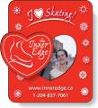 .020 Rectangular Magnetic Photo Frame (2.75" x 3.65") with a Heart shape pop-out (1.875" x 1.625"). Four colour process