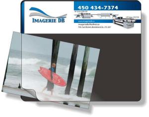 1/8" Rubber Back Mousepads with Clear Flip-up Window / Rectangle (7.5" x 9") Four colour process