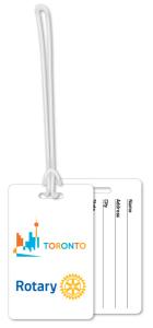 .020 Write-on Luggage Tag with loop attached (2.125" x 3.375") digital full colour on front with black and write-on surface on back