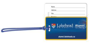 .020 Write-on Luggage Tag with loop attached (2.375" x 4.25") digital full colour on front with black and write-on surface on back
