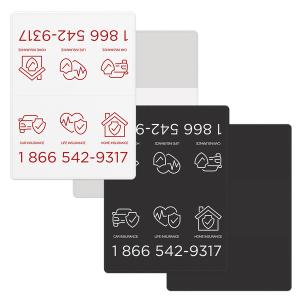 Pochette Econo en vinyle blanc ou noir pour enregistrements format ouvert (4.5" x 6") et format plié (4.5" x 3"). Sérigraphié une couleur à plat sur le devant seulement