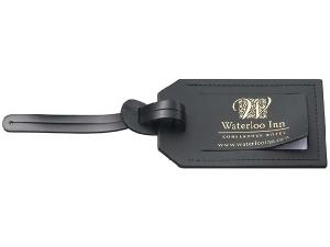 Top Grain Leather Luggage Tag w/ Pull Strap