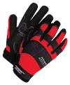 Unlined Synthetic Leather Gloves (Red)