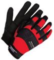 Synthetic Leather Performance Gloves (Red)