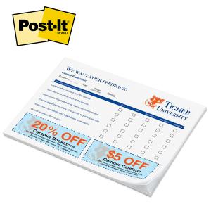 Post-it® Custom Printed Notes Full Color Program 6 x 8 - 25-sheets / 4 color process